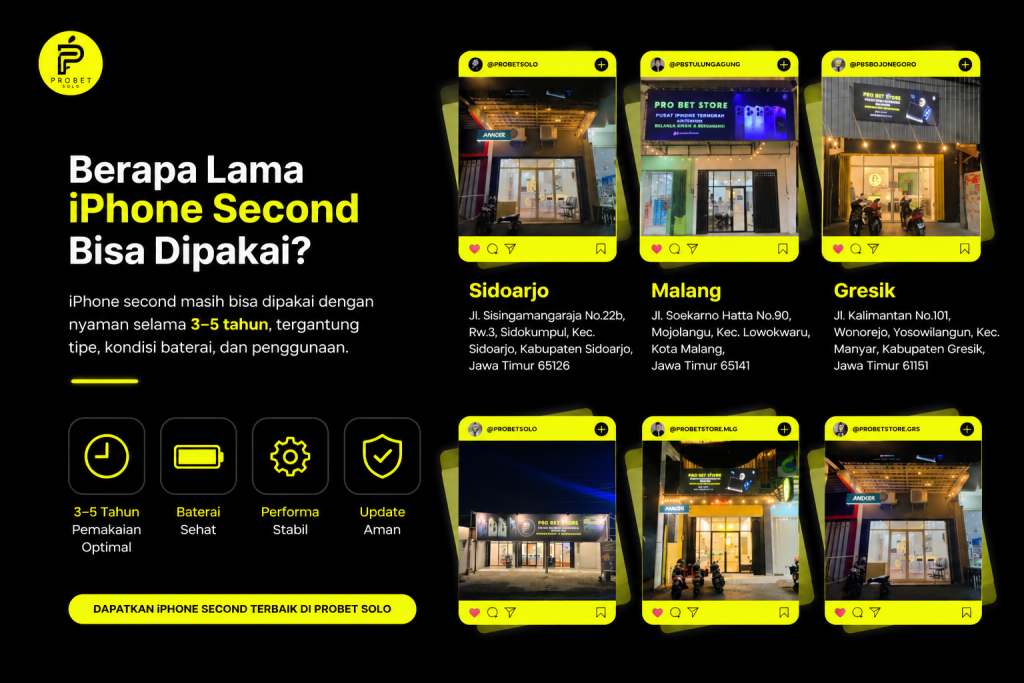 Berapa lama iPhone second bisa dipakai